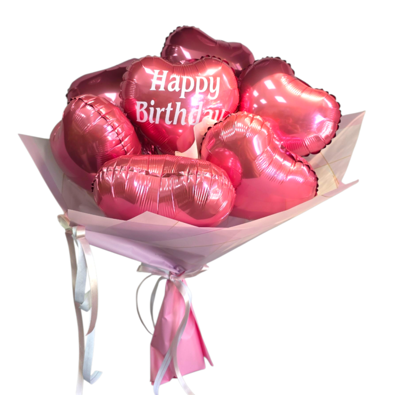 זר בלונים "happy birthday"