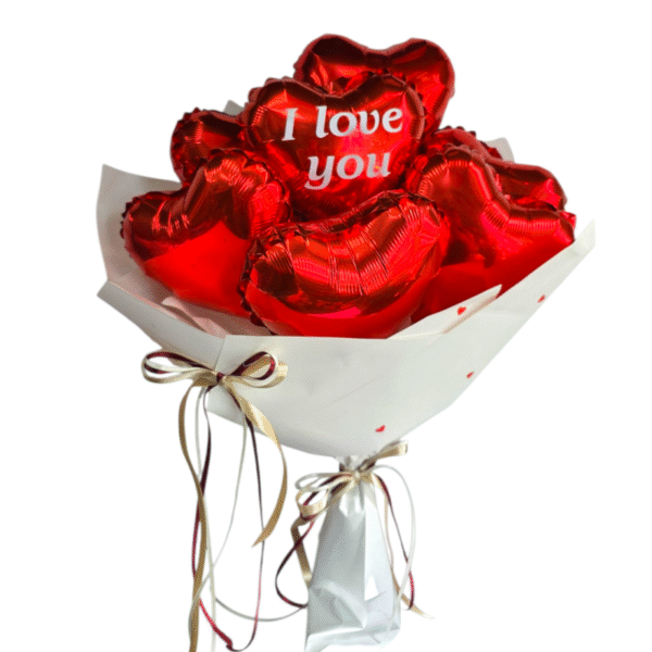 זר בלונים "I love you"